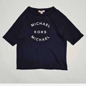 Michael Kors short sleeve sweatshirt tee, navy blue